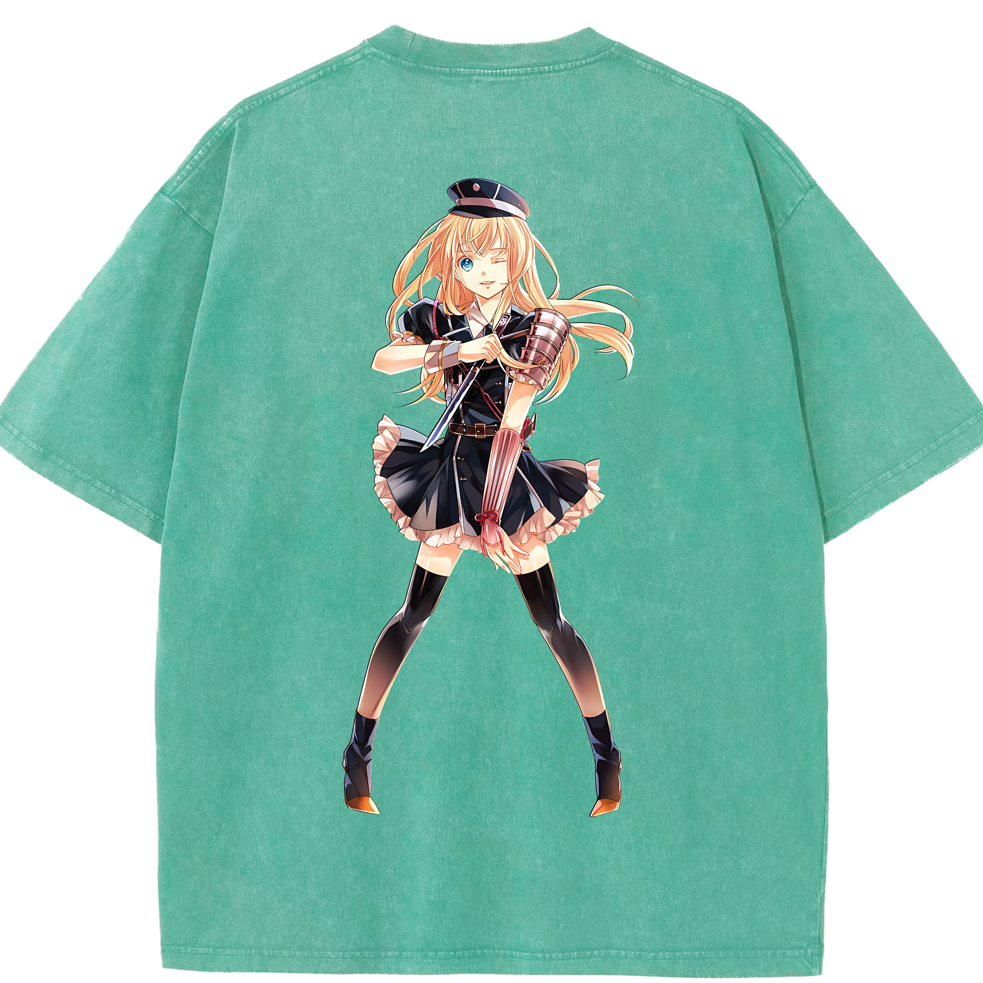 （画像用） 刀剣乱舞 Touken Ranbu 綿100% ヴィンテージ風 半袖Tシャツ（背面プリント）